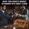 homia Whiskey Gift Set 14 pcs Whiskey Bottle and Old Fashioned Glasses 2 pcs Cocktail Smoker in Wodden Box with Wood Chips Whickey Stones 6 pcs included Gift for Men (Torch Not included)